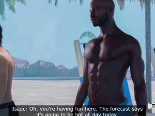 Blonde 3D Hottie Rides BBC Beach Sex