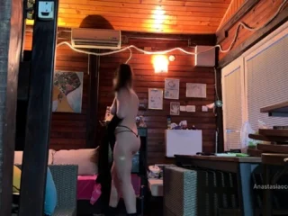 I met delivery guy naked. He asked me to touch my boobs and