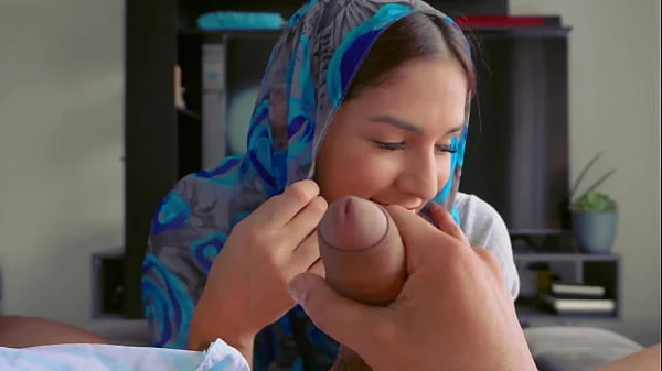 Muslim cleaning lady caught me masturbating and let me fuck her hard