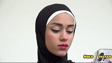 Muslim Hijaabi Teen takes Big Dick in her Mouth, Ass and Pussy
