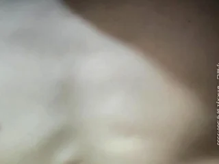 Small titted brunette Sharron with glasses masturbates