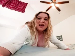 Wife films her stepson fucking her ass so she can give the