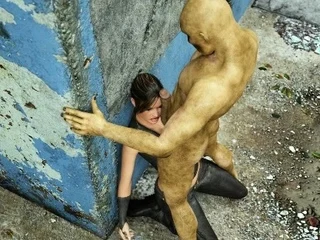 3D Busty Lara Croft Ravaged by Orcs!
