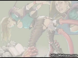 3D Hentai Cuties Ruined by Monsters!