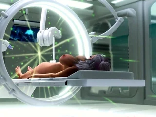 3d sexy dickgirl android fucks hard young hottie in med bay