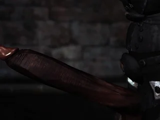 Alien monster fucks hard a sexy hot blonde in the dark dunge