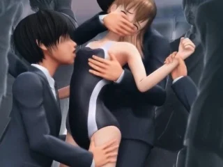 Animated slutty tasting black dong