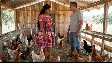 ¡Guau! El mejor video casero del mundo: ella se la mamó al patrón por unas cuantas gallinas y él se la llenó de semen [AI]