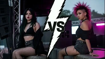 Who would you rather take home, a goth or a punk girl? – AI Interactive Video